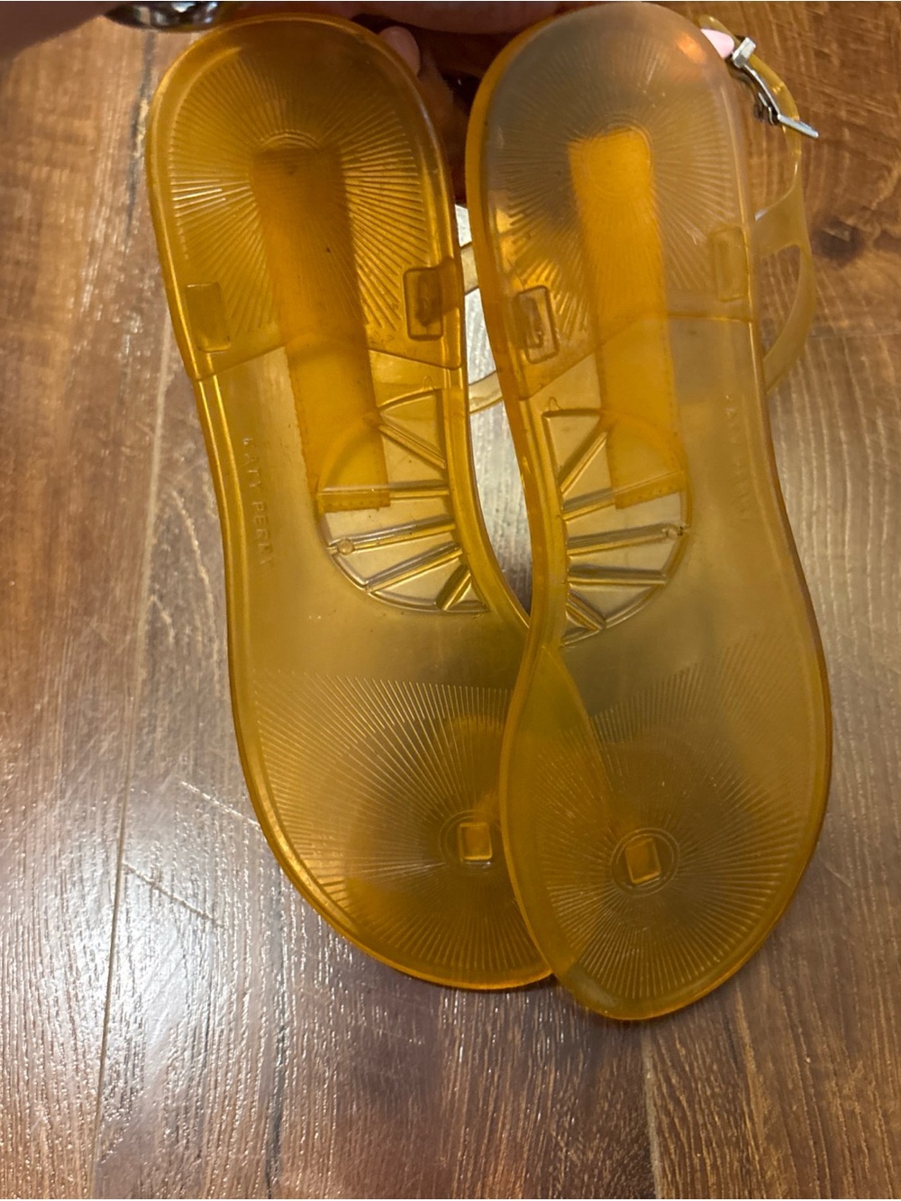 Katy Perry Collections Amber Jelly Sandals with Peach Charm - Picture 6 of 7